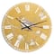 Designart 'Gold Bird On Blossoms I Traditional Wall Clock